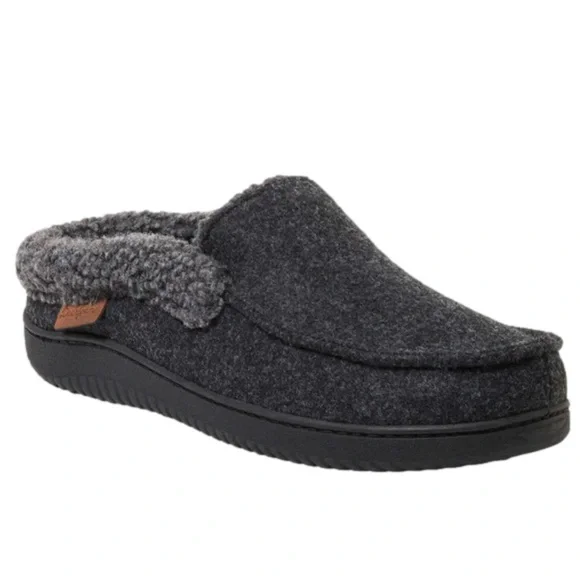 Dearfoams Slippers Mens Memory Foam Comfy Black Size 9/10 NEW - Picture 8 of 10